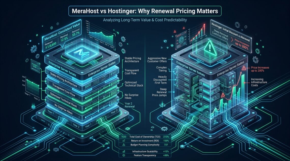 MeraHost vs Hostinger: Why Renewal Pricing Matters - MeraHost vs Hostinger