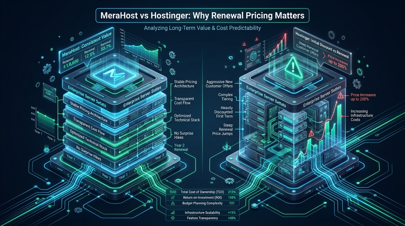 MeraHost vs Hostinger: Why Renewal Pricing Matters - MeraHost vs Hostinger