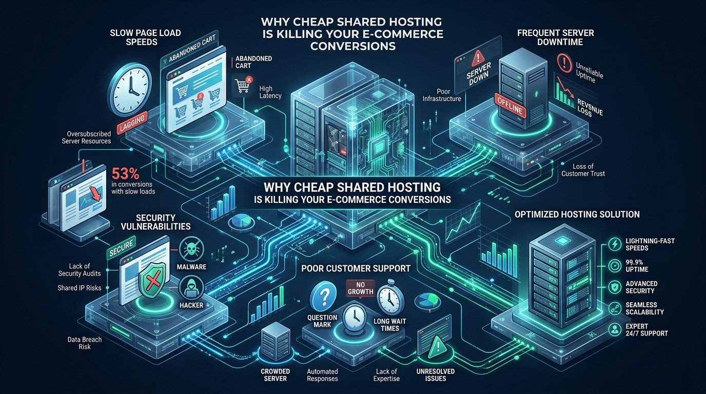 Why Cheap Shared Hosting is Killing Your E-Commerce Conversions - e-commerce hosting impact