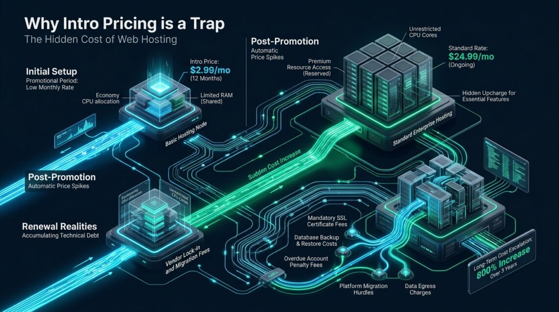 Why Intro Pricing is a Trap: The Hidden Cost of Web Hosting - hidden web hosting costs