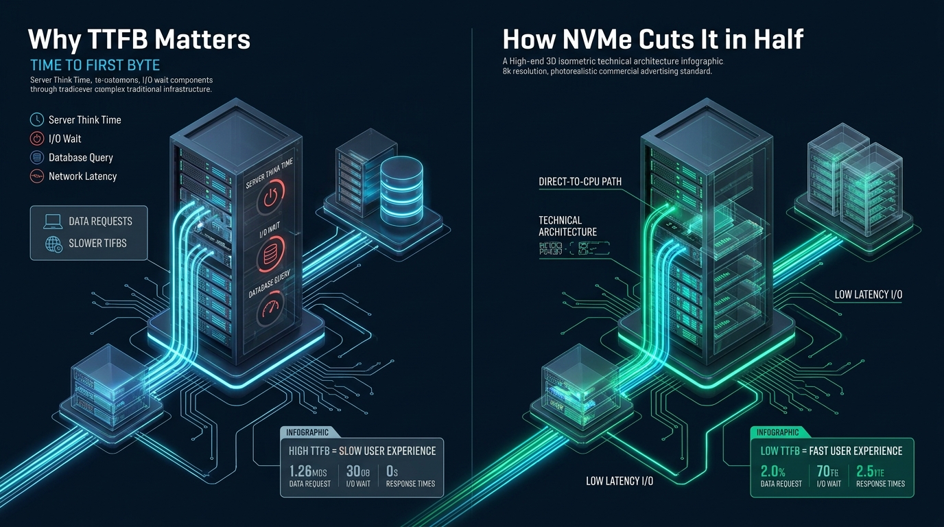 Why TTFB Matters and How NVMe Cuts It in Half - improve TTFB NVMe