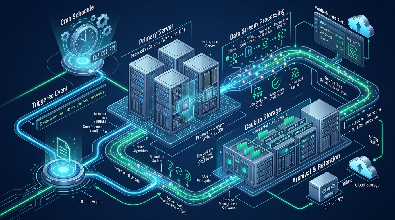 Automating Server Backups using rsync and Cron Jobs - automated server backups rsync