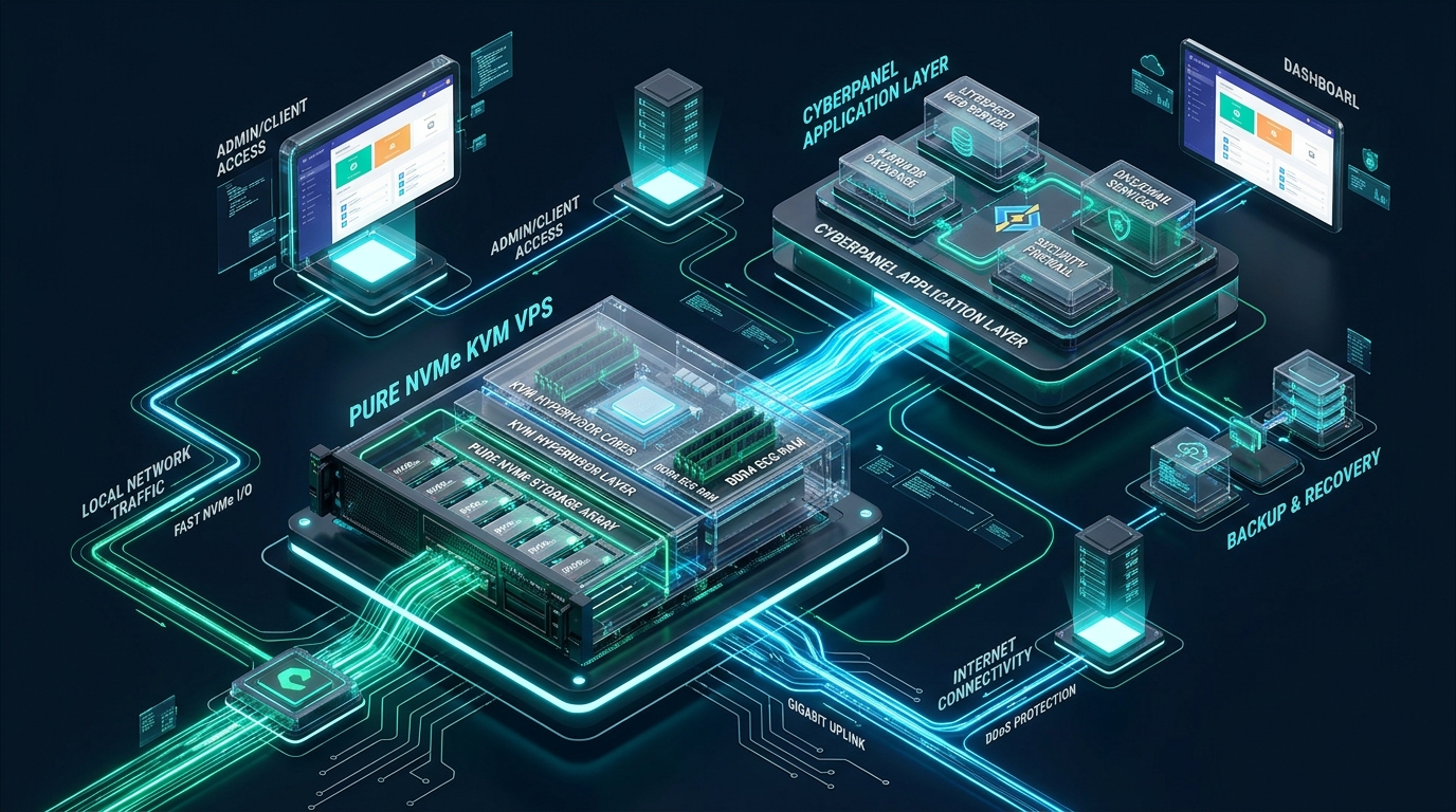Deploying CyberPanel on a Pure NVMe KVM VPS - deploy CyberPanel VPS